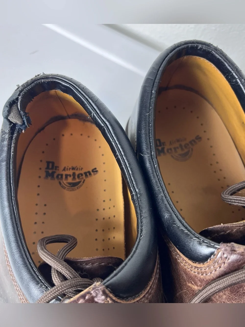 Dr. Martens Oxford Men's Dark Brown Leather Lace-Up Shoes Size 15